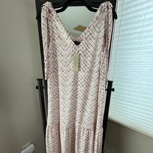 NWT Banana Republic Tie Shoulder Drop Waist Midi Dress